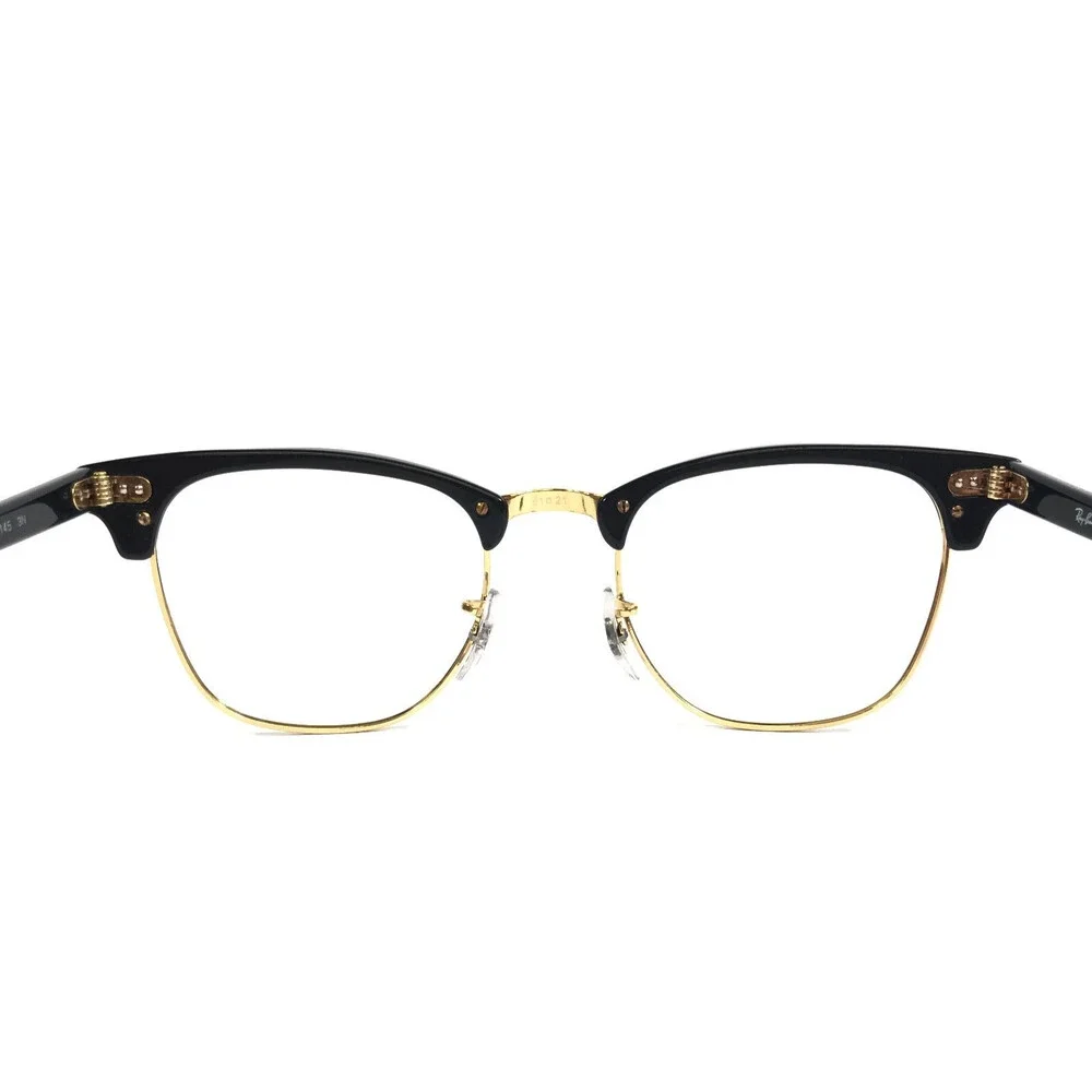 Ray-Ban Eyeglasses Frames RB3016 CLUBMASTER W0365 Black Gold Full Rim 51-21-145